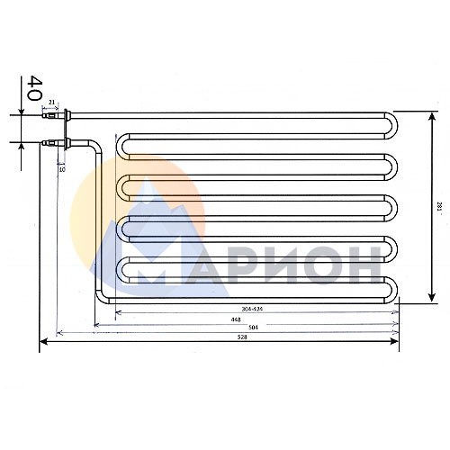 ТЭН Харвия-К ZCU-836, 3600 Вт.